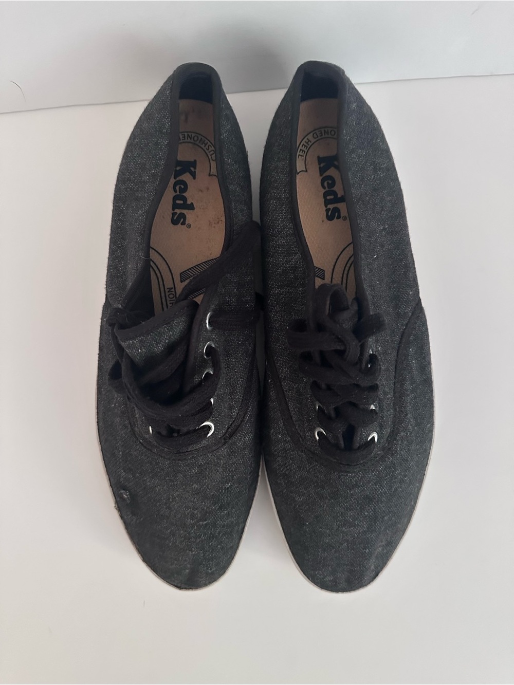 Keds Men’s Gray Canvas Lace-Up Sneakers